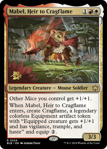 Mabel, Heir to Cragflame [Bloomburrow Prerelease Promos]